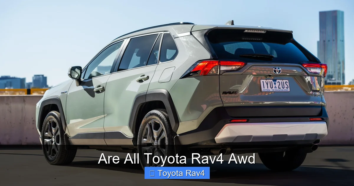 Are All Toyota Rav4 Awd