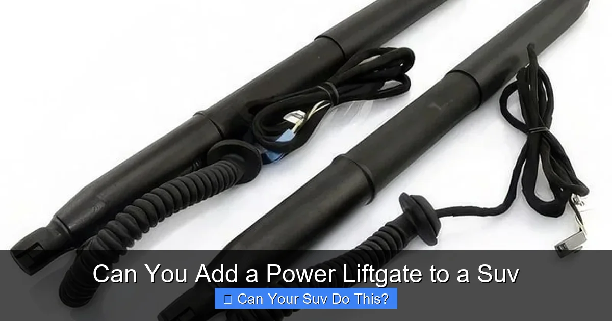 Can You Add a Power Liftgate to a Suv