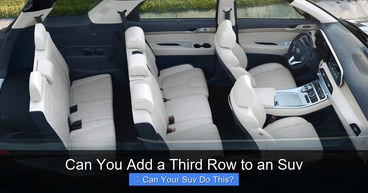 Can You Add a Third Row to an Suv