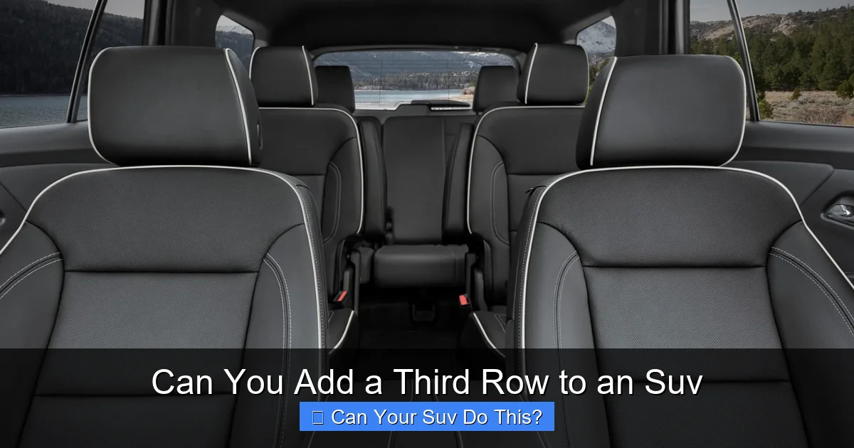 Can You Add a Third Row to an Suv