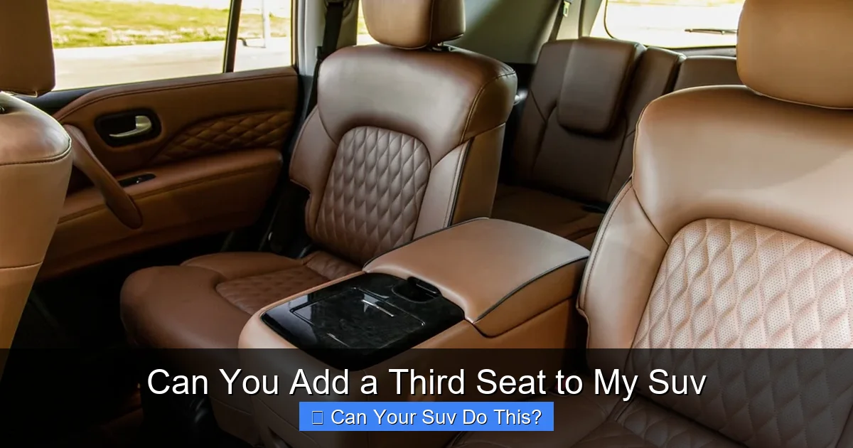 Can You Add a Third Seat to My Suv