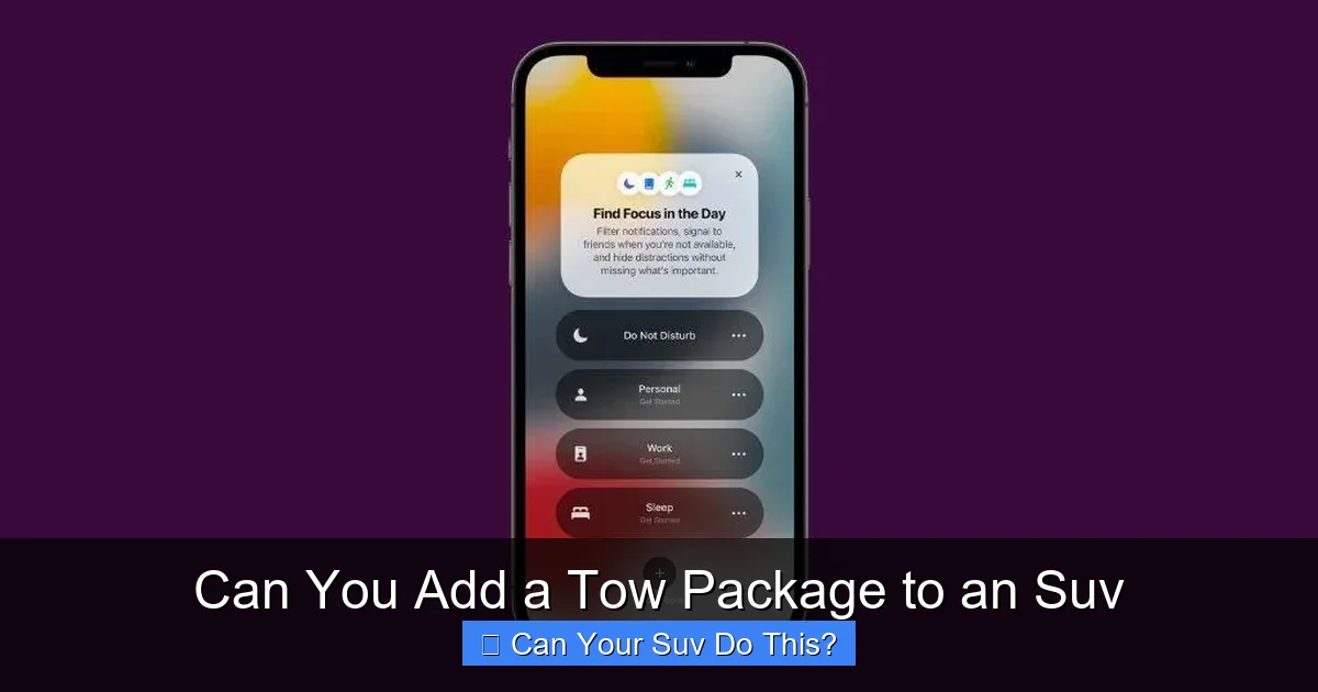 Can You Add a Tow Package to an Suv