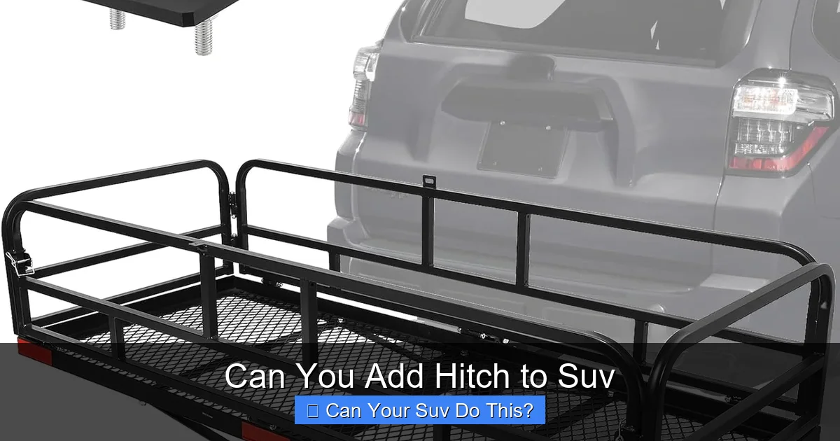 Can You Add Hitch to Suv