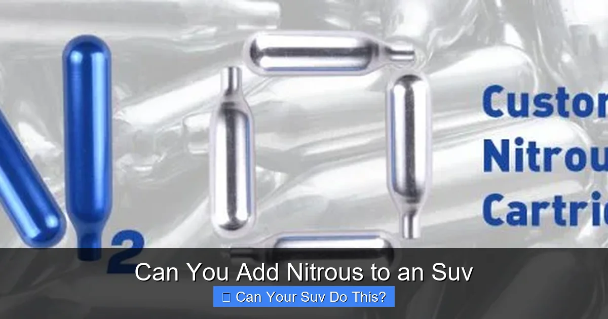 Can You Add Nitrous to an Suv