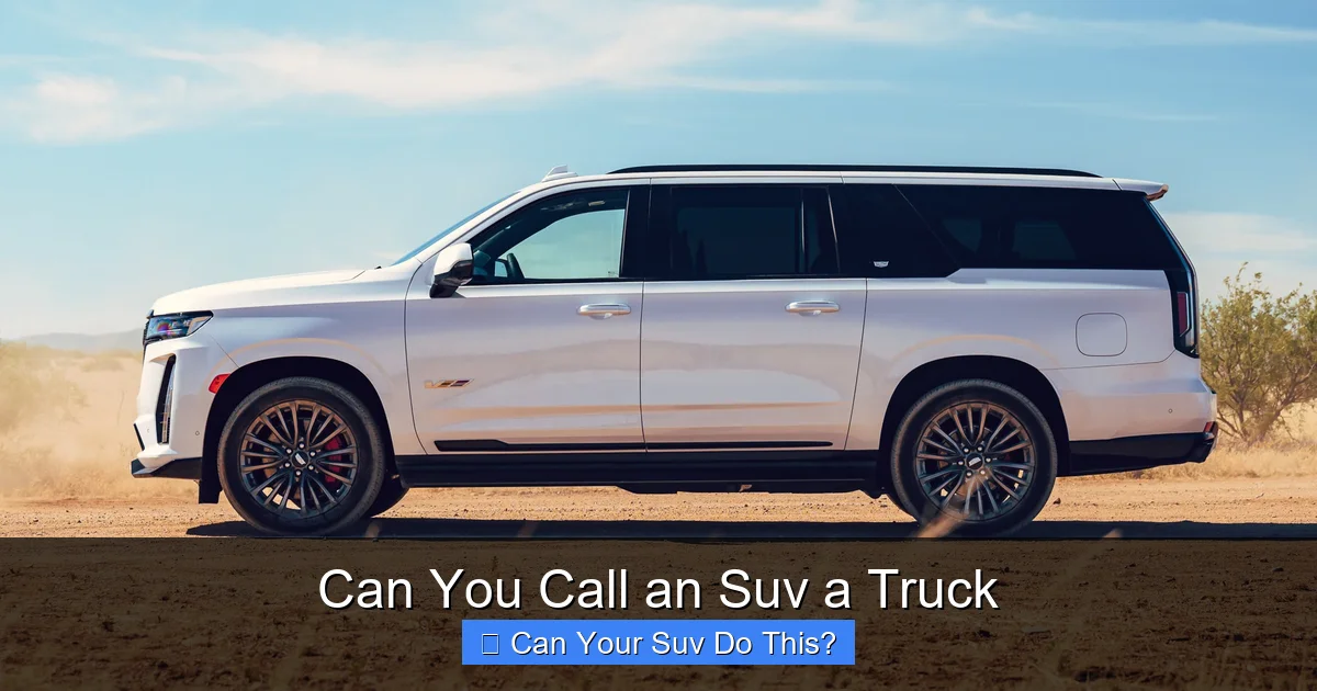 Can You Call an Suv a Truck