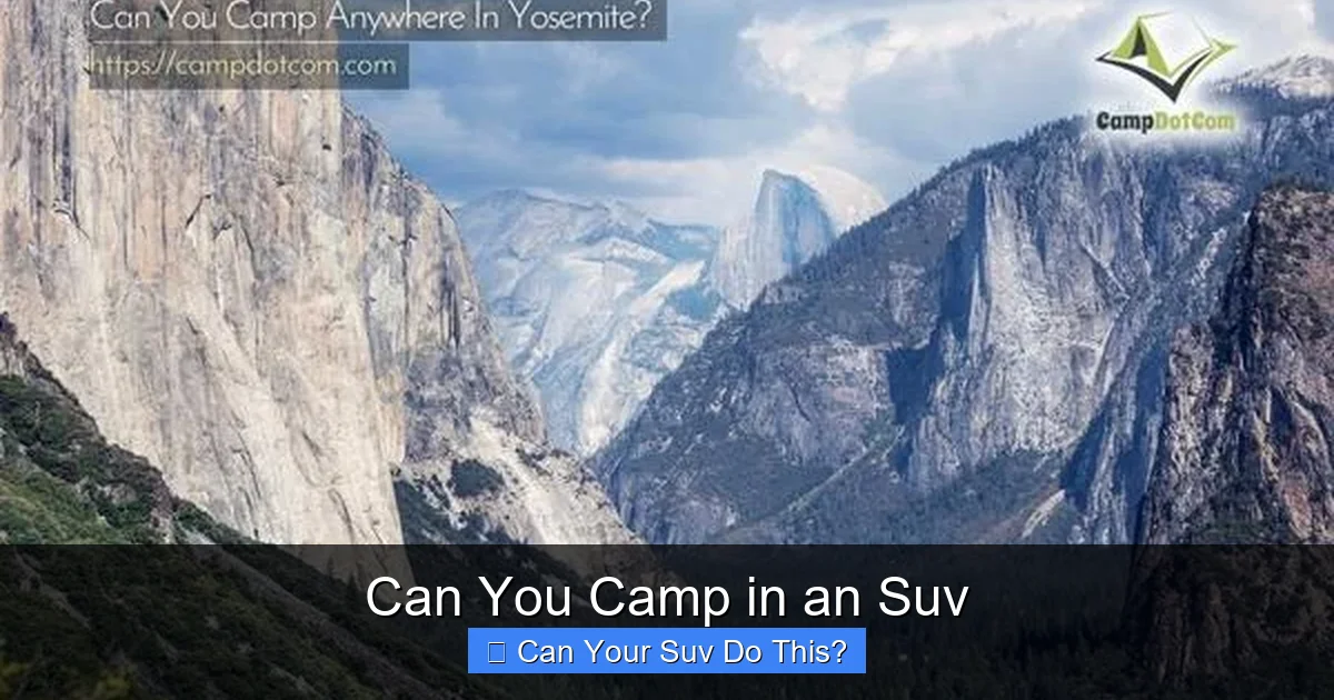 Can You Camp in an Suv