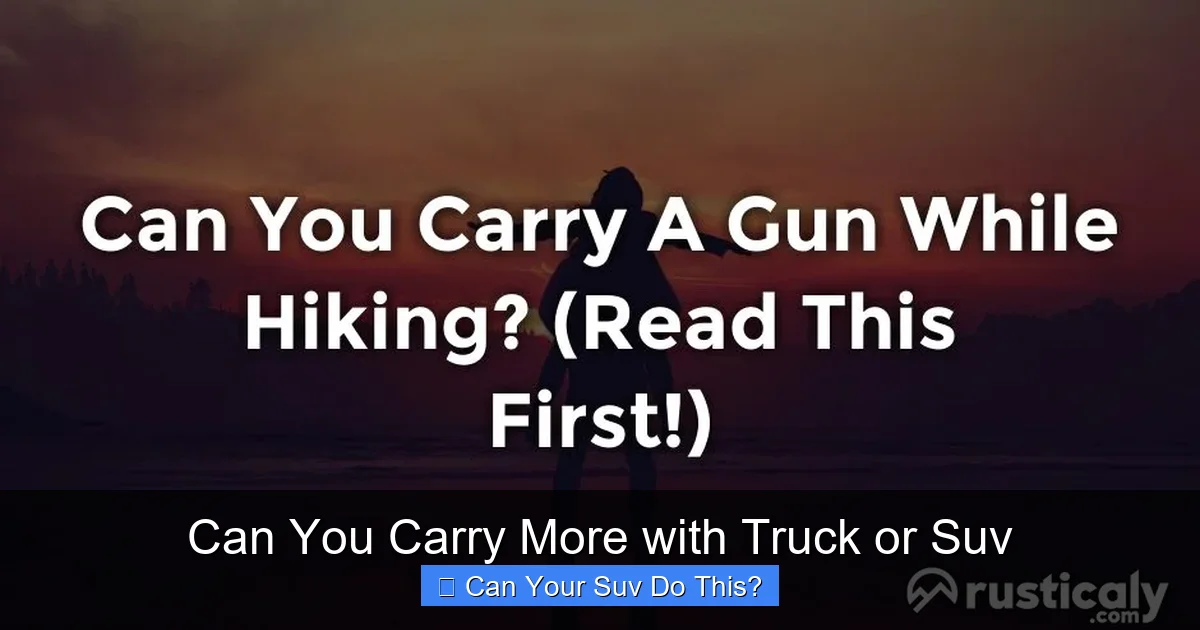 Can You Carry More with Truck or Suv