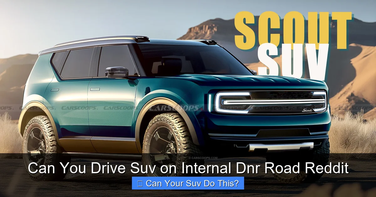 Can You Drive Suv on Internal Dnr Road Reddit