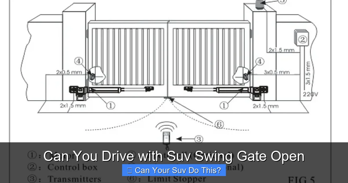 Can You Drive with Suv Swing Gate Open