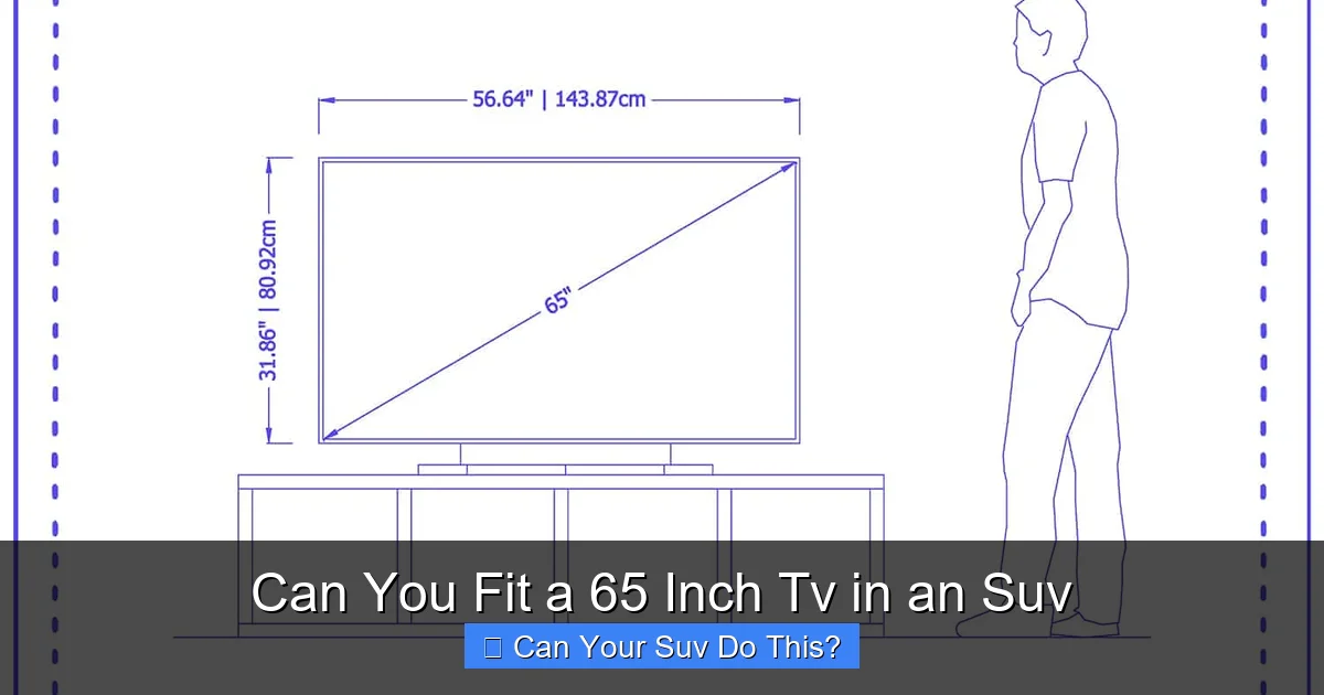 Can You Fit a 65 Inch Tv in an Suv