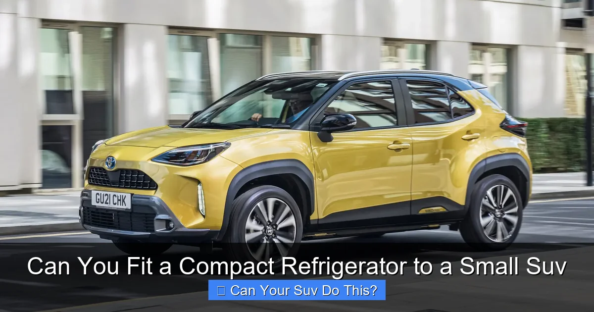 Can You Fit a Compact Refrigerator to a Small Suv