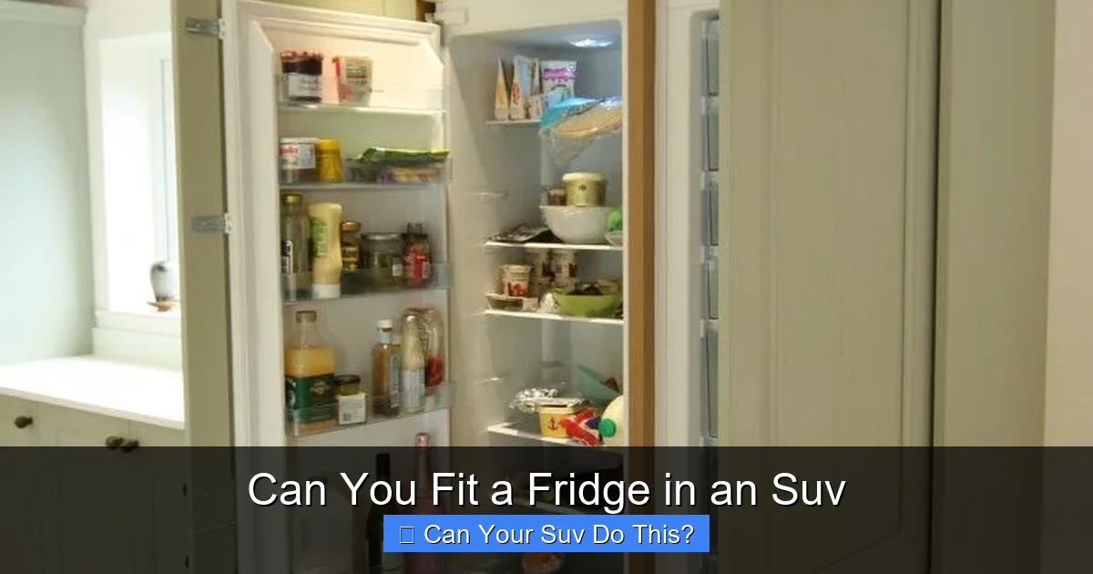 Can You Fit a Fridge in an Suv
