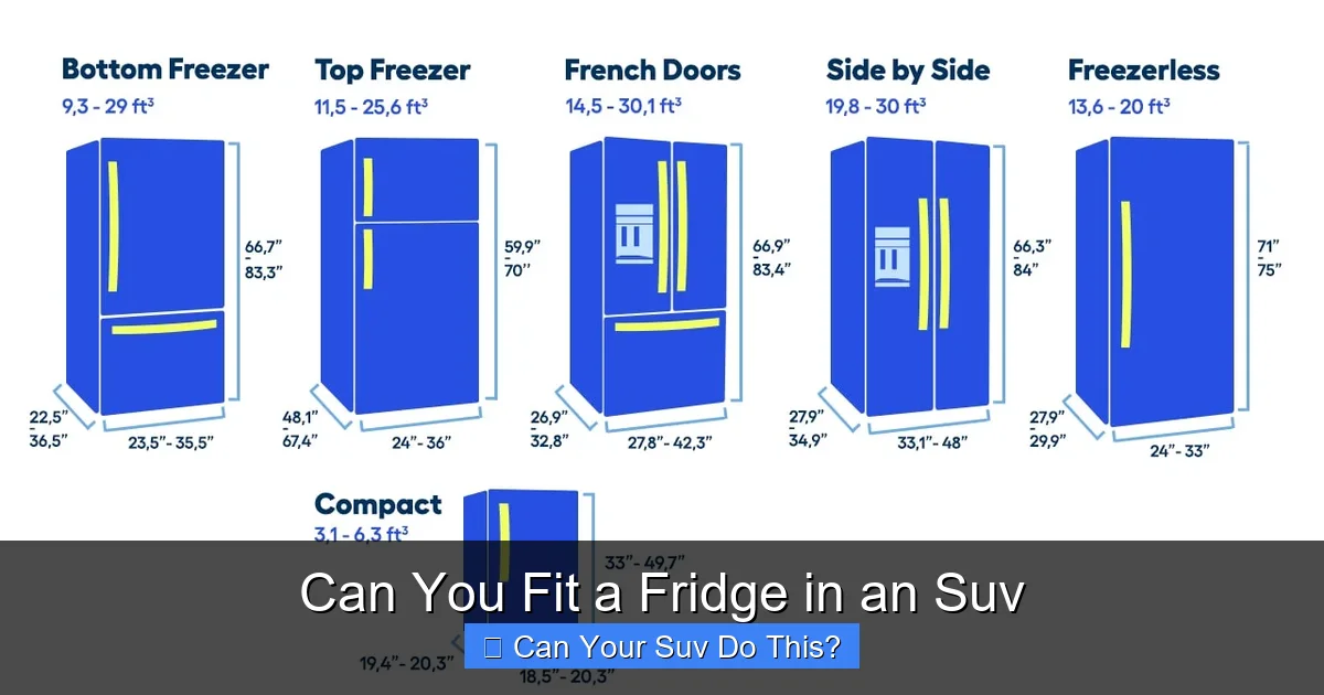 Can You Fit a Fridge in an Suv