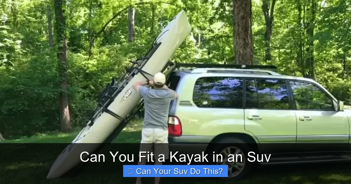 Can You Fit a Kayak in an Suv