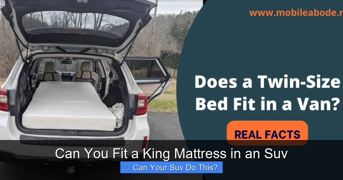 Can You Fit a King Mattress in an Suv