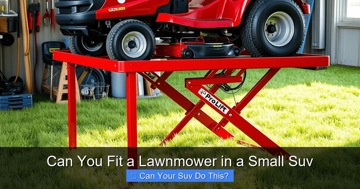 Can You Fit a Lawnmower in a Small Suv