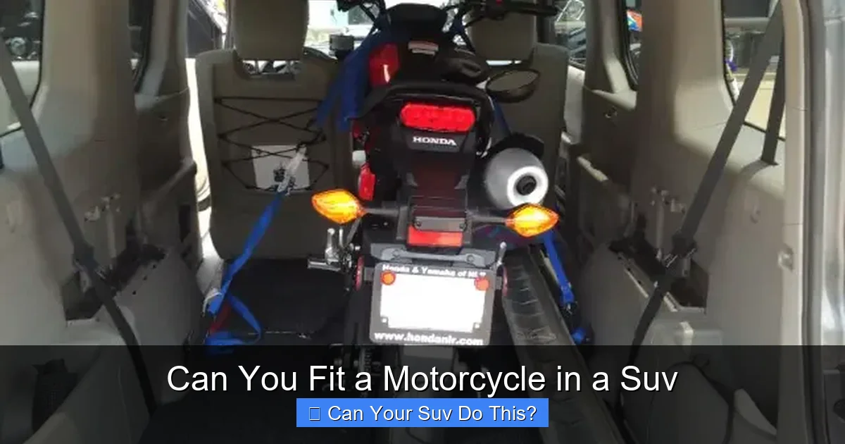 Can You Fit a Motorcycle in a Suv