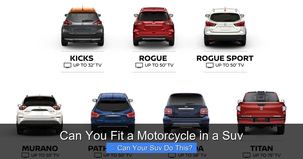 Can You Fit a Motorcycle in a Suv