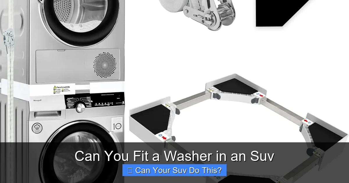 Can You Fit a Washer in an Suv
