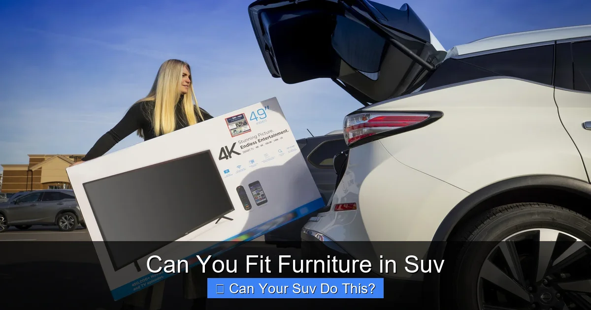 Can You Fit Furniture in Suv