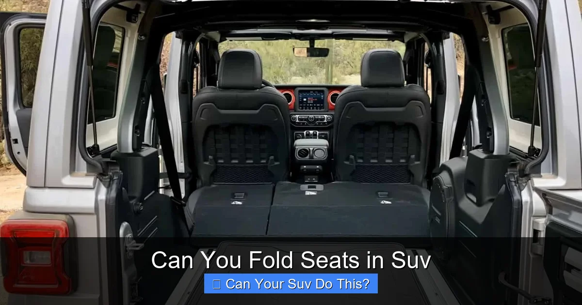 Can You Fold Seats in Suv