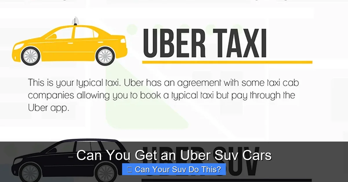 Can You Get an Uber Suv Cars