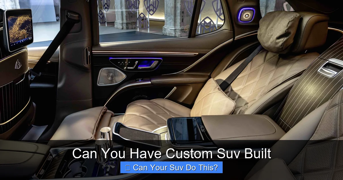 Can You Have Custom Suv Built