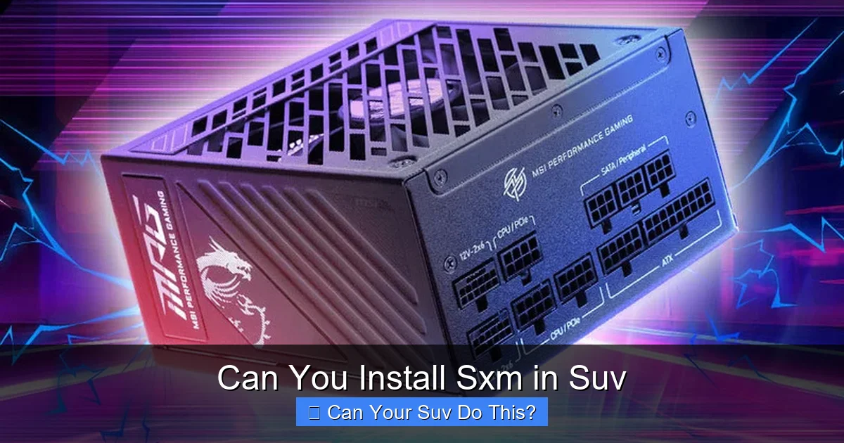 Can You Install Sxm in Suv