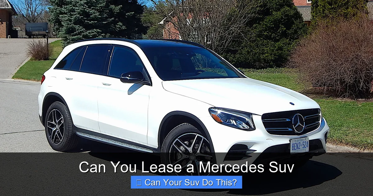 Can You Lease a Mercedes Suv