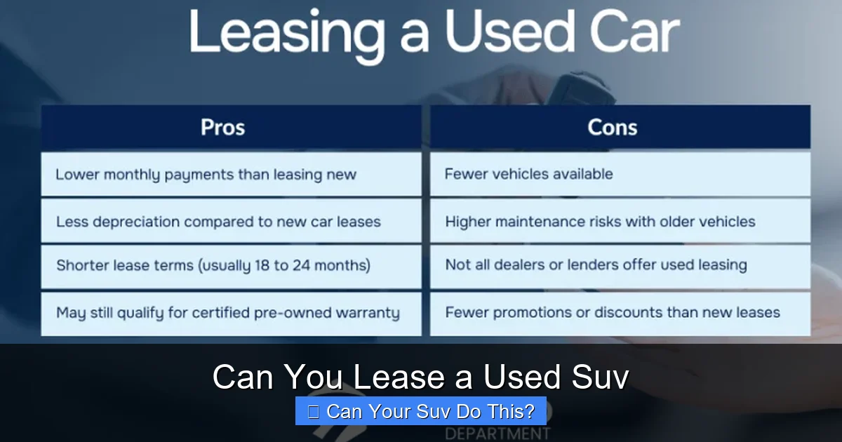 Can You Lease a Used Suv