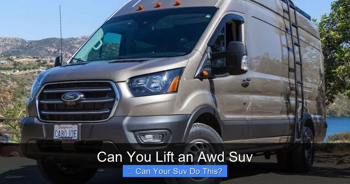Can You Lift an Awd Suv