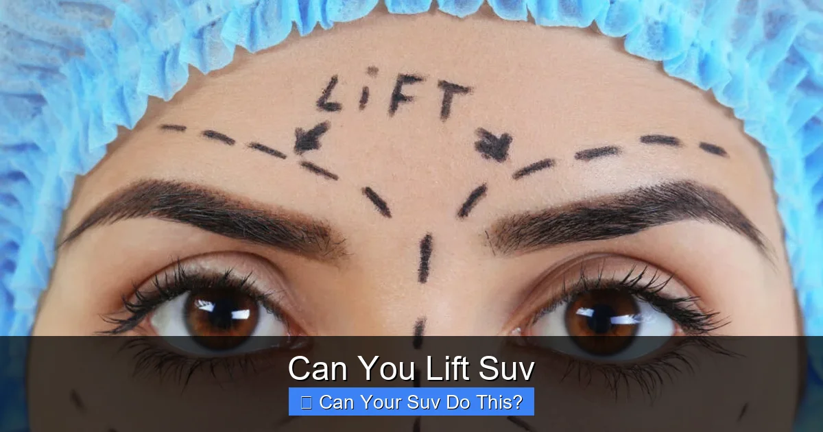 Can You Lift Suv