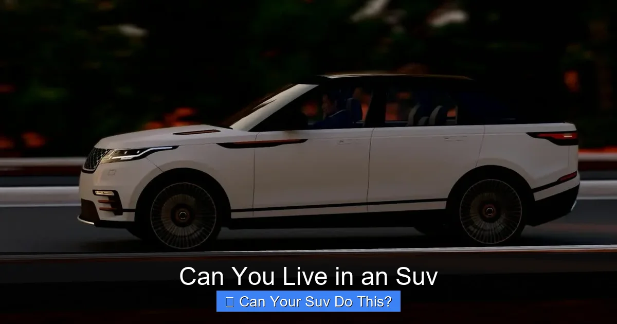 Can You Live in an Suv