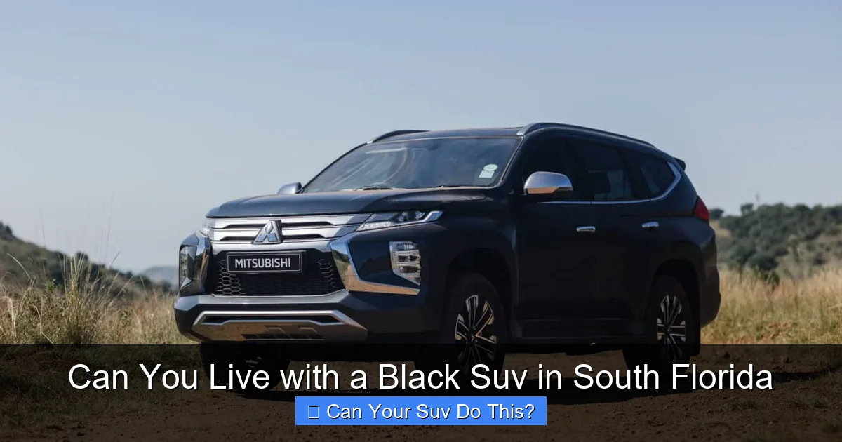 Can You Live with a Black Suv in South Florida