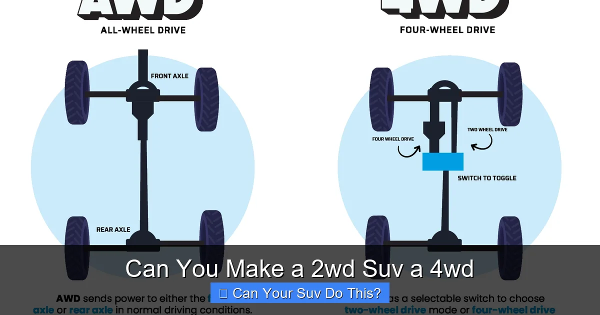 Can You Make a 2wd Suv a 4wd