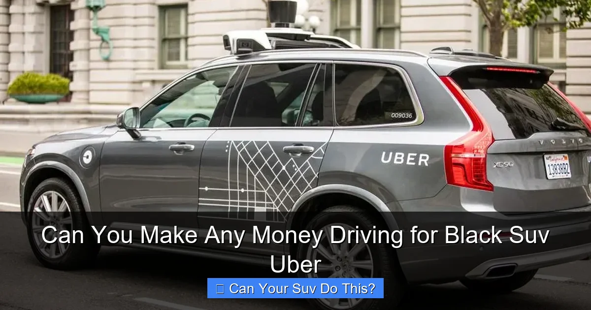 Can You Make Any Money Driving for Black Suv Uber