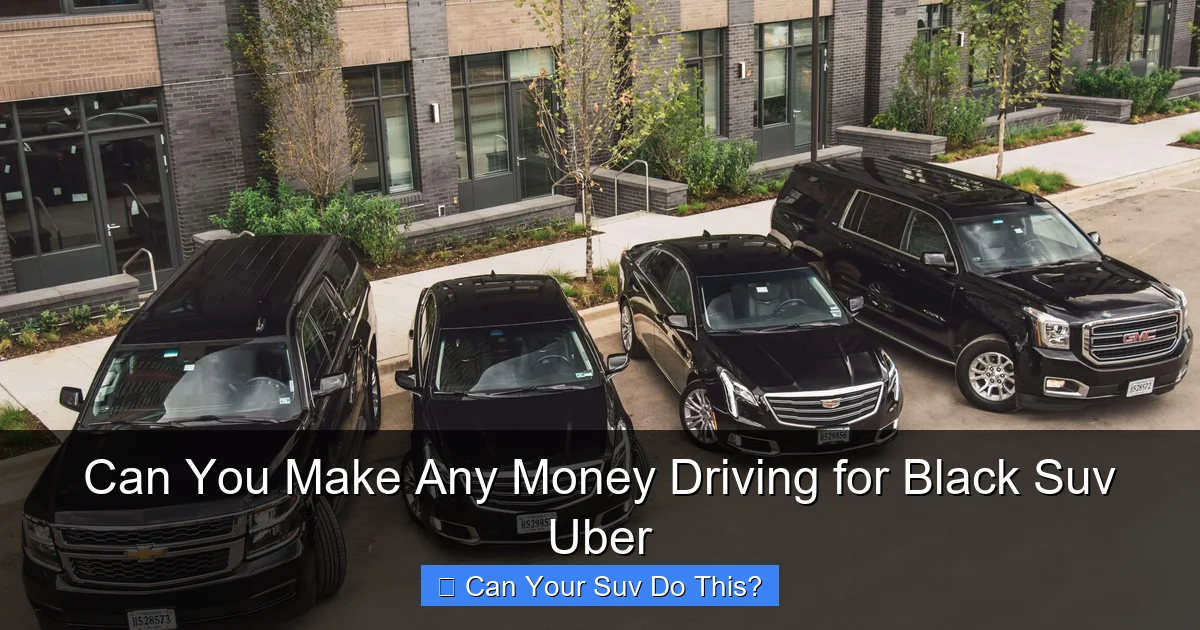 Can You Make Any Money Driving for Black Suv Uber