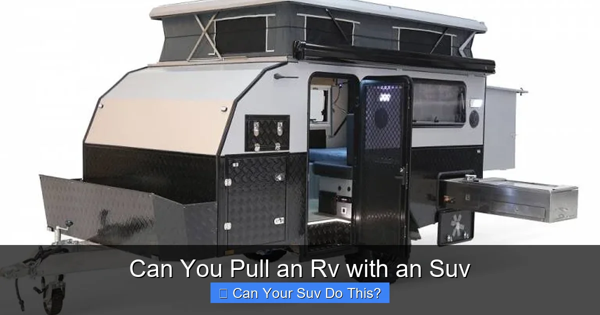 Can You Pull an Rv with an Suv