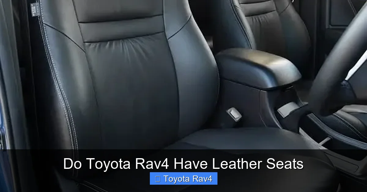 Do Toyota Rav4 Have Leather Seats