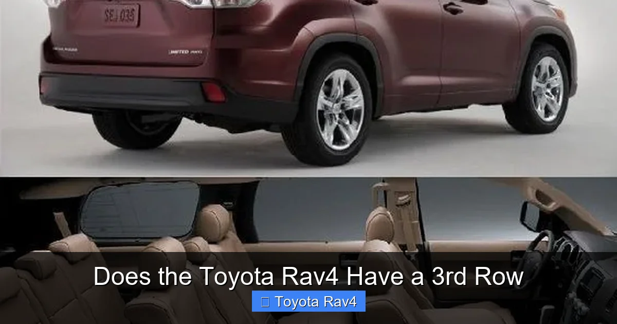 Does the Toyota Rav4 Have a 3rd Row