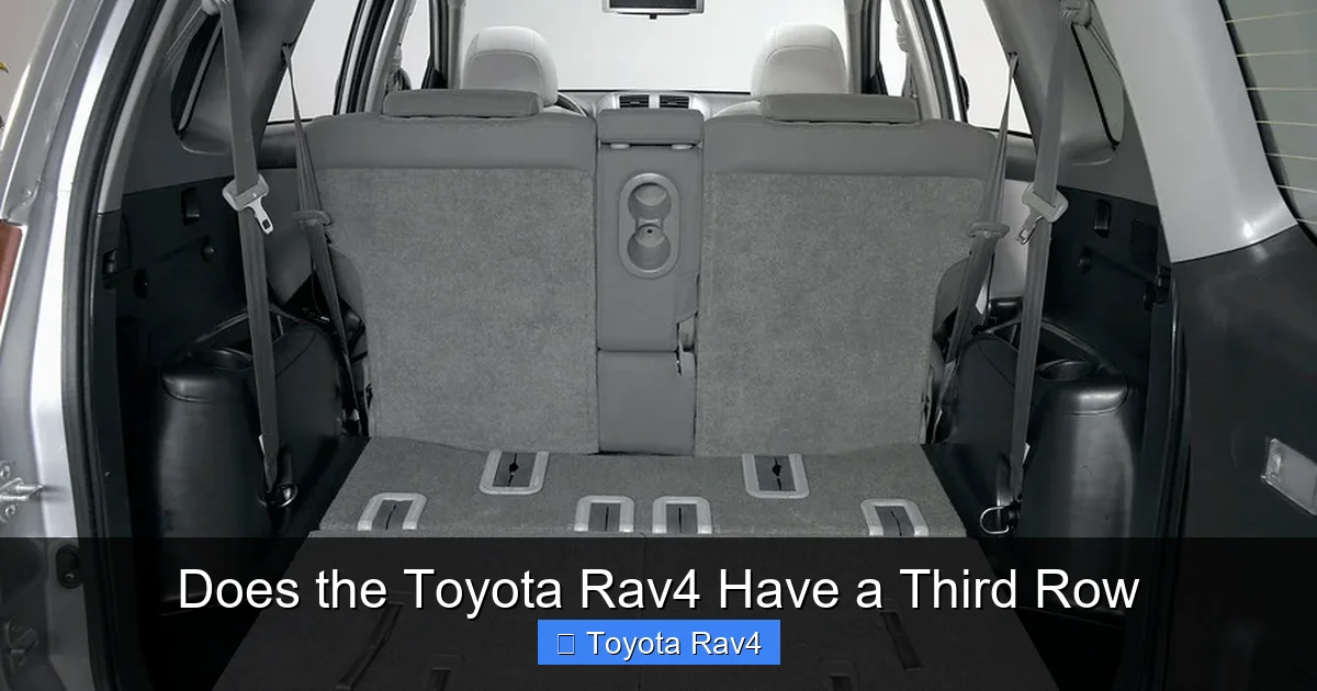 Does the Toyota Rav4 Have a Third Row