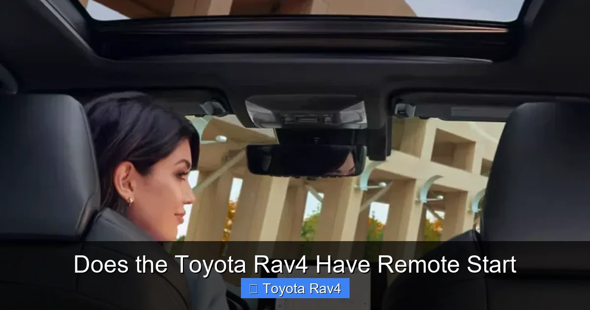 Does the Toyota Rav4 Have Remote Start