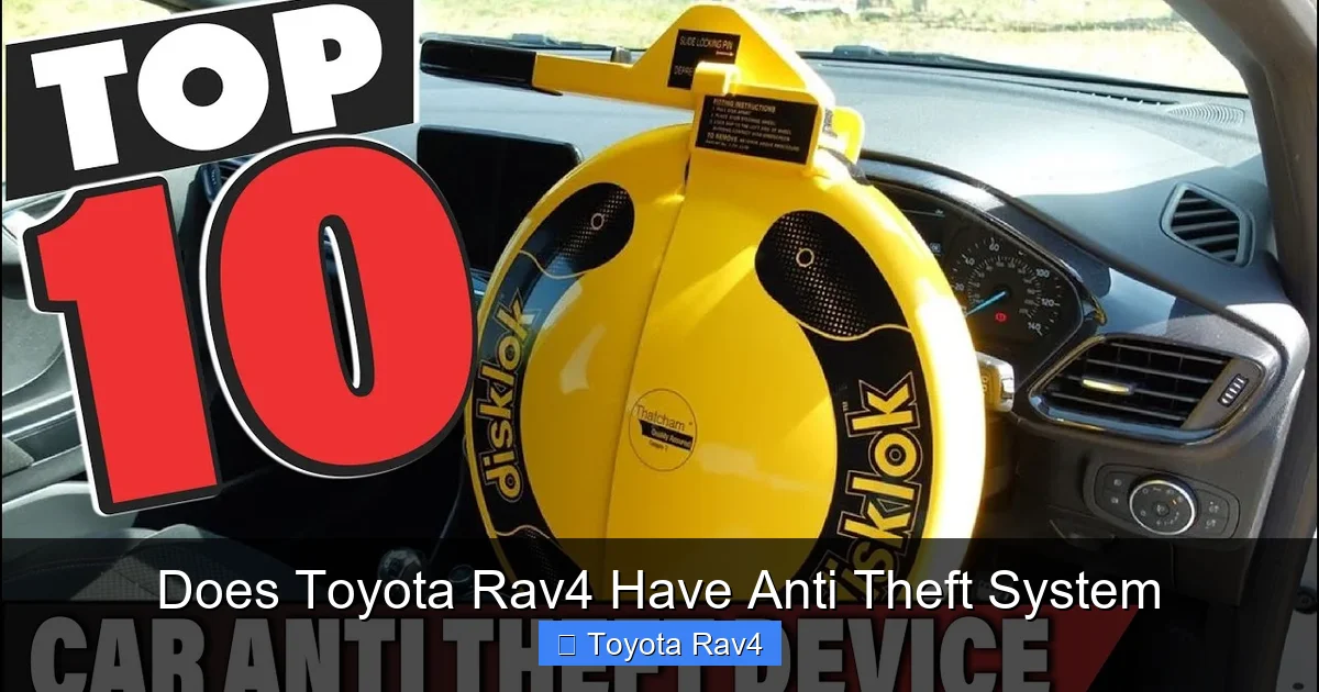 Does Toyota Rav4 Have Anti Theft System