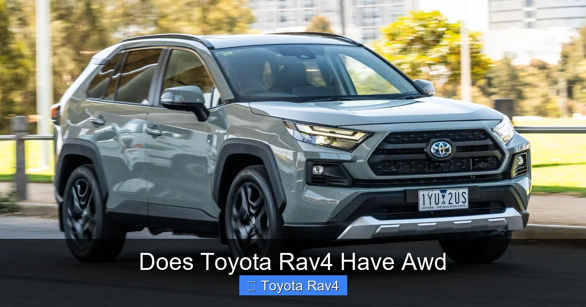Does Toyota Rav4 Have Awd
