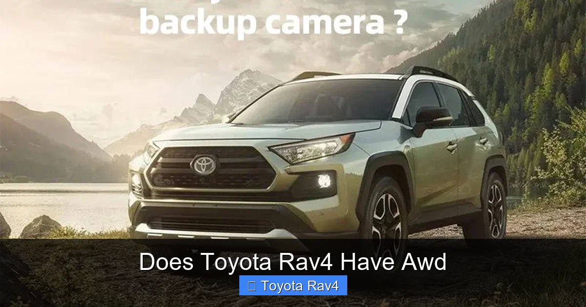 Does Toyota Rav4 Have Awd