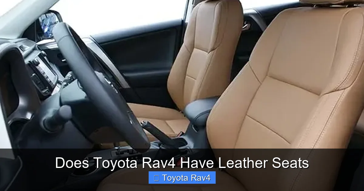 Does Toyota Rav4 Have Leather Seats