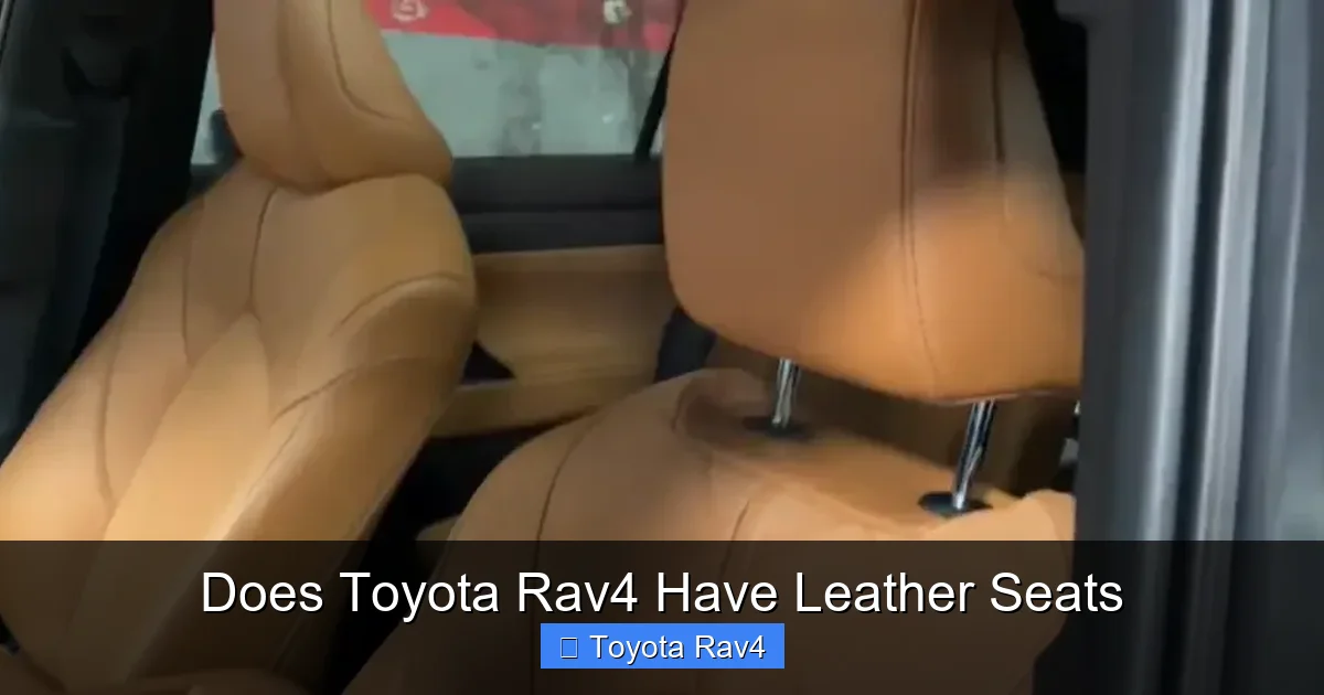 Does Toyota Rav4 Have Leather Seats