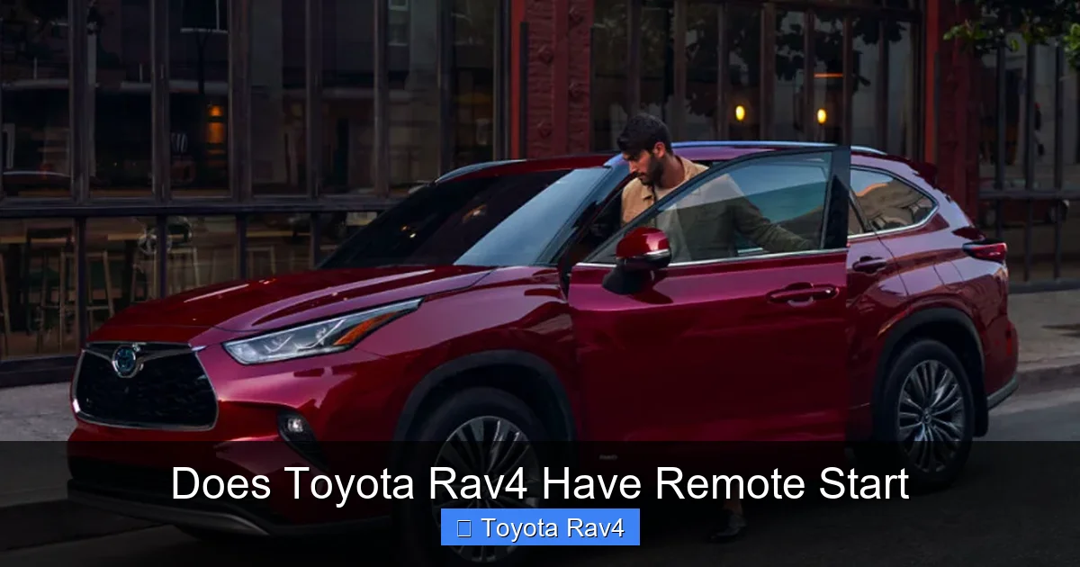 Does Toyota Rav4 Have Remote Start
