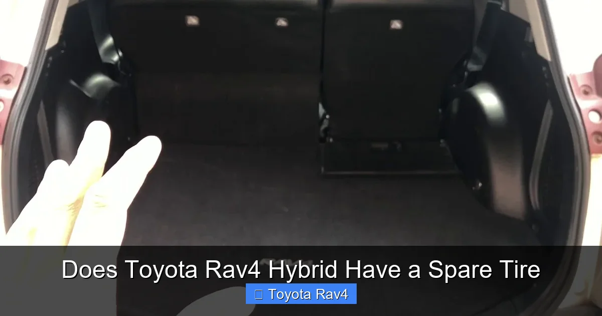 Does Toyota Rav4 Hybrid Have a Spare Tire