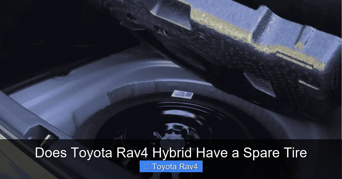Does Toyota Rav4 Hybrid Have a Spare Tire